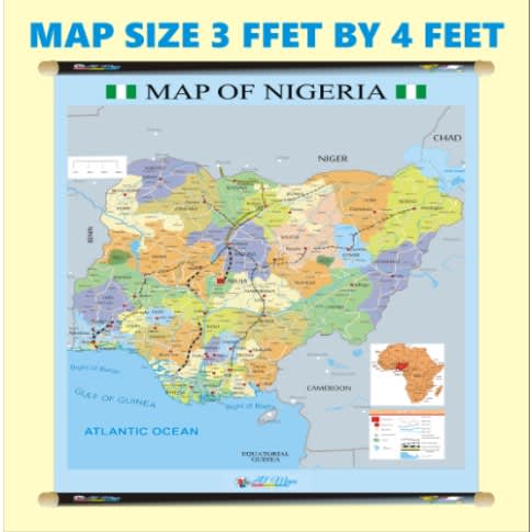 Map Of Nigeria  Ideal For Gifting To High-net-worth Individuals