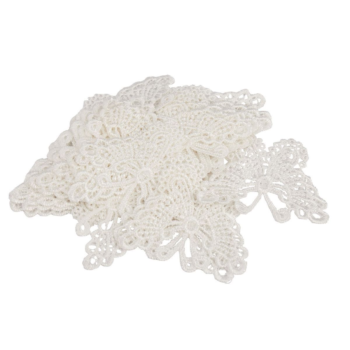 20pcs Clothing Accessories Exports Fine White Bow