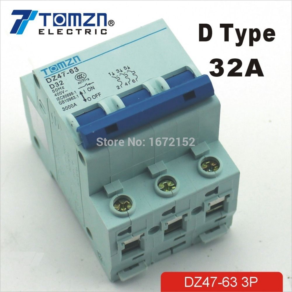 415V MCB 4 D Breaker Type Circuit 240V 32A 3P