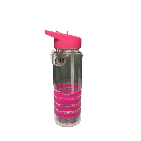 Home Connection Flip Top Straw Water Bottle - Bpa Free - Pink  - 750ml