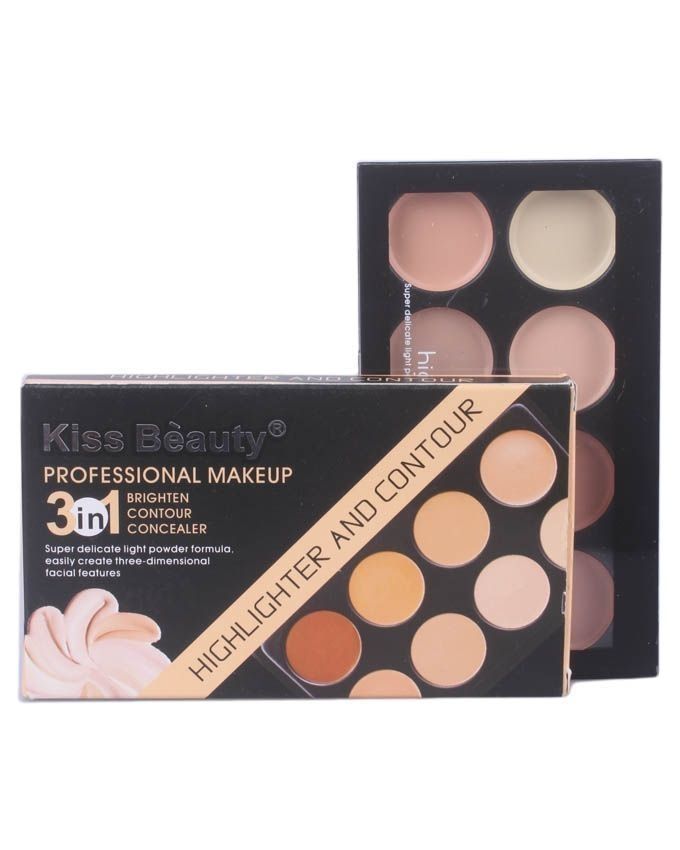 3 In 1 Highlighter And Contour Concealer Palette
