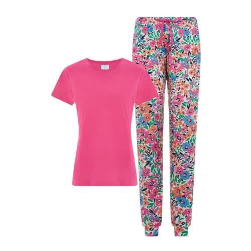 Pink Floral Pyjamas Set