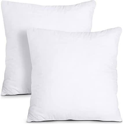 Super Fiber Filled Throw Pillows-white