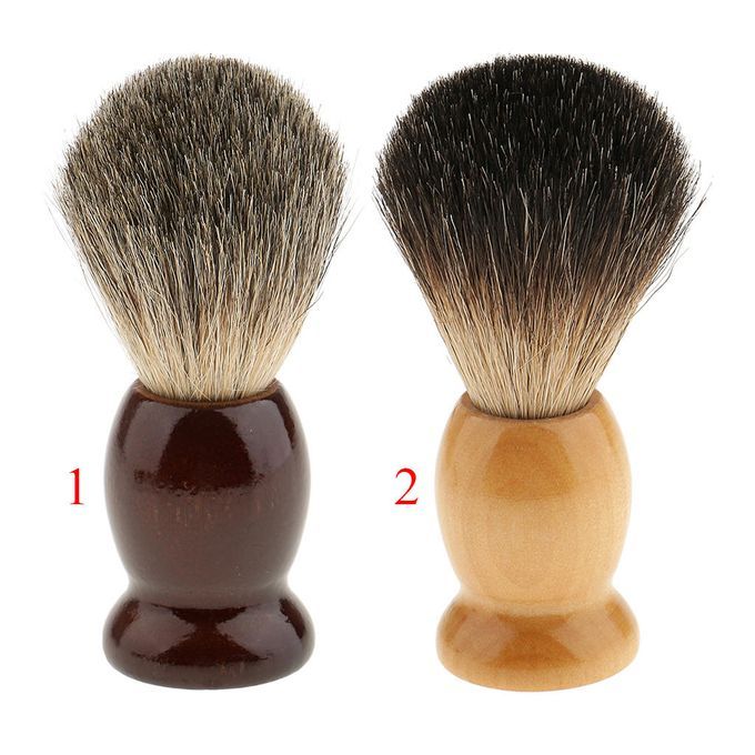 Soft Bristles Shaving Brush Wood Handle Men's Facial Neck Cleansing