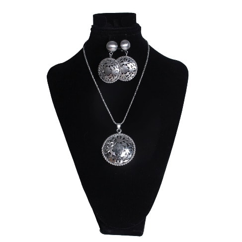 Disc Shaped Round Jewelry - 2 Piece Set