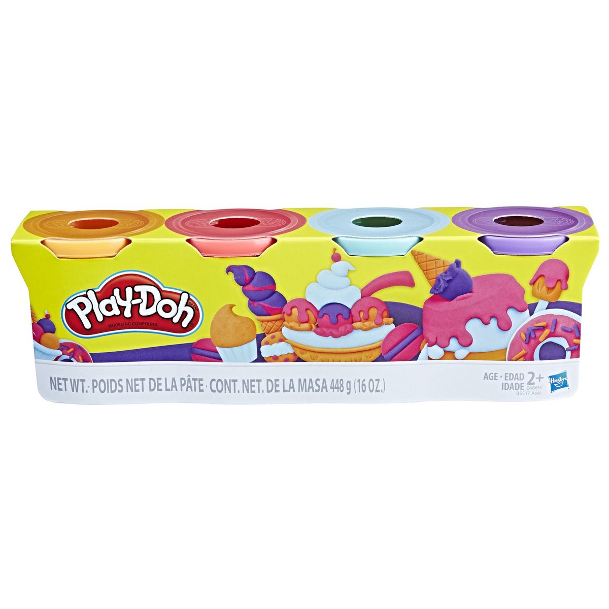Play-Doh Modeling Compound 4 Units 4-Ounce Cans Sweet Colors (16 Ounces Total)