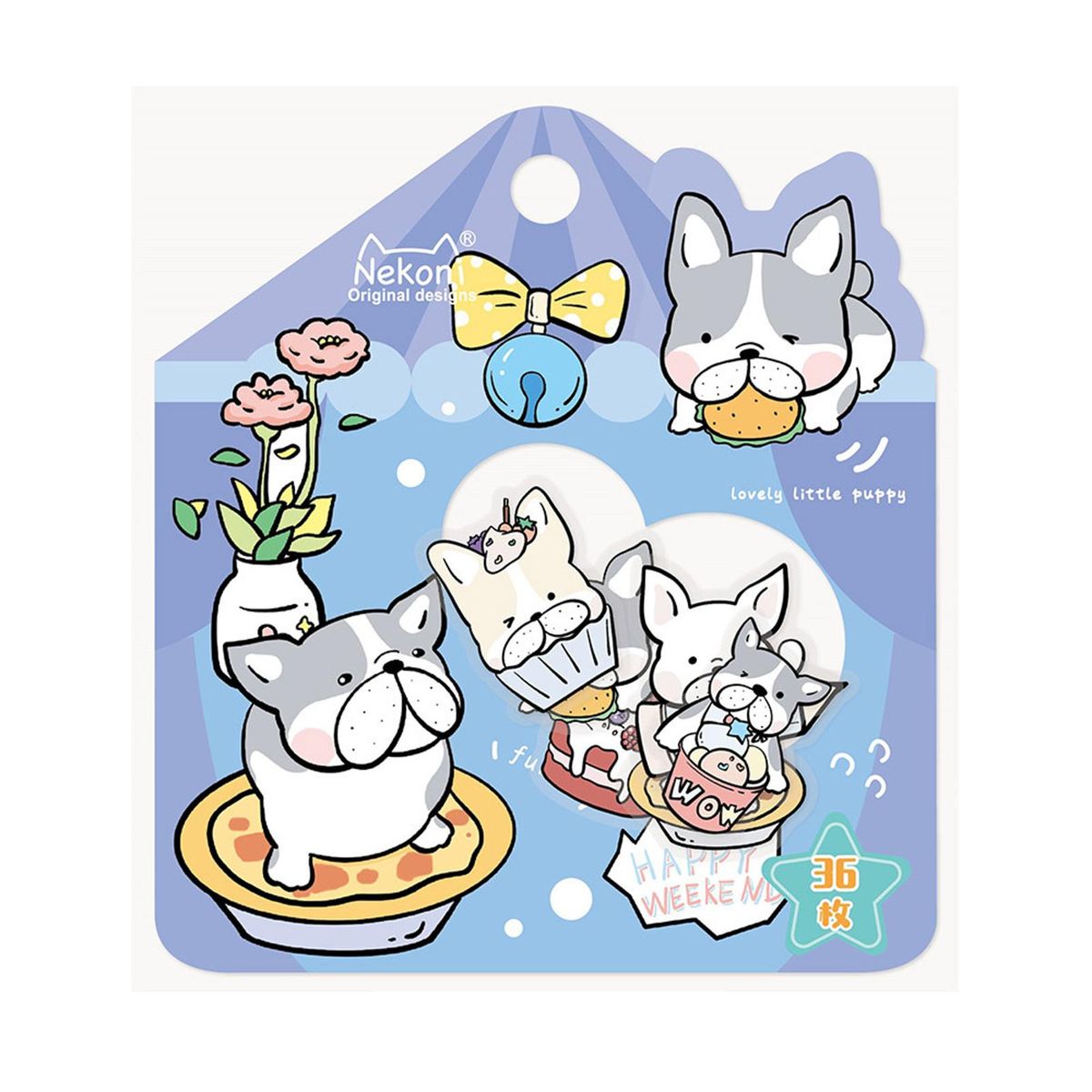 36Pcs Stationery Stickers Animal Graffiti Decals Water Bottle Suitcase Stickers