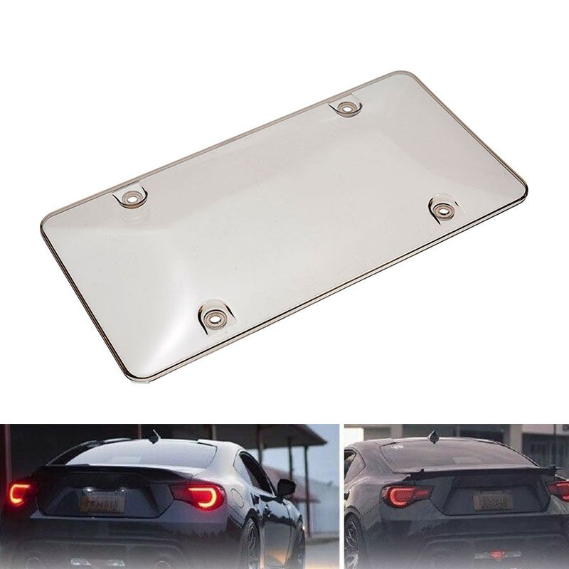 12 Inch X 6 Inch Smoked Clear License Plate Cover Dustproof Shield Tinted Tag