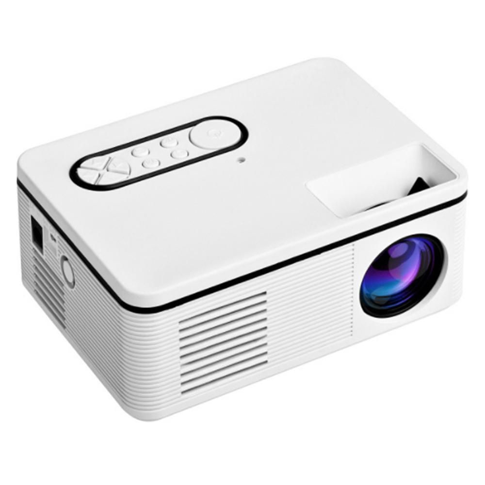 S361 Portable Mini LED 320X240 Pixels 600 Lumens Projector Home Media Player Built-in Speaker-EU Plug