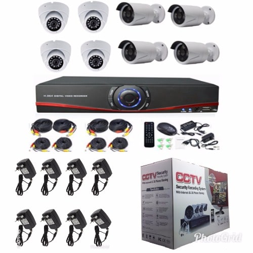 CCTV 8 Channels Smart System - Indoor And Outdoor