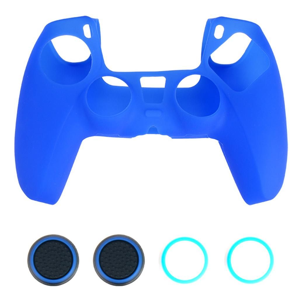 Silicone Case Skin Protective Cover For Sony   5 PS5 Controller Blue