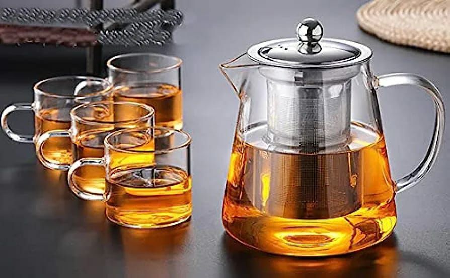 Tea Cup Set With Pot -5 Units
