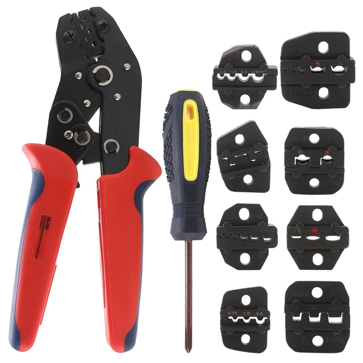 Ratcheting Crimping Tool Set For Heat Shrink Terminals,