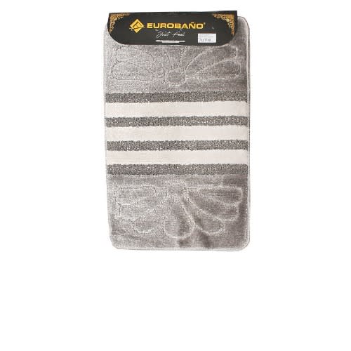 Feel The Difference Bath And Pedestal Mat Set- Grey