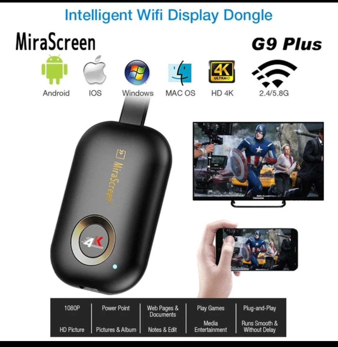 4K Video 5G TV Stick Wifi Display.ENJOY THOSE VIDEOS/GAMES/PHOTO ON YOUR BIG SCREEN TV