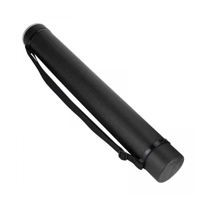 2x Black Plastic Poster Document Picture Storage Tube Carry Case