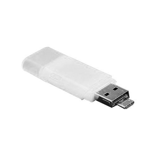 -2 IN 1 USB 2.0 OTG Metal Flash Memory Stick Storage Thumb U Disk 32GB WH-White