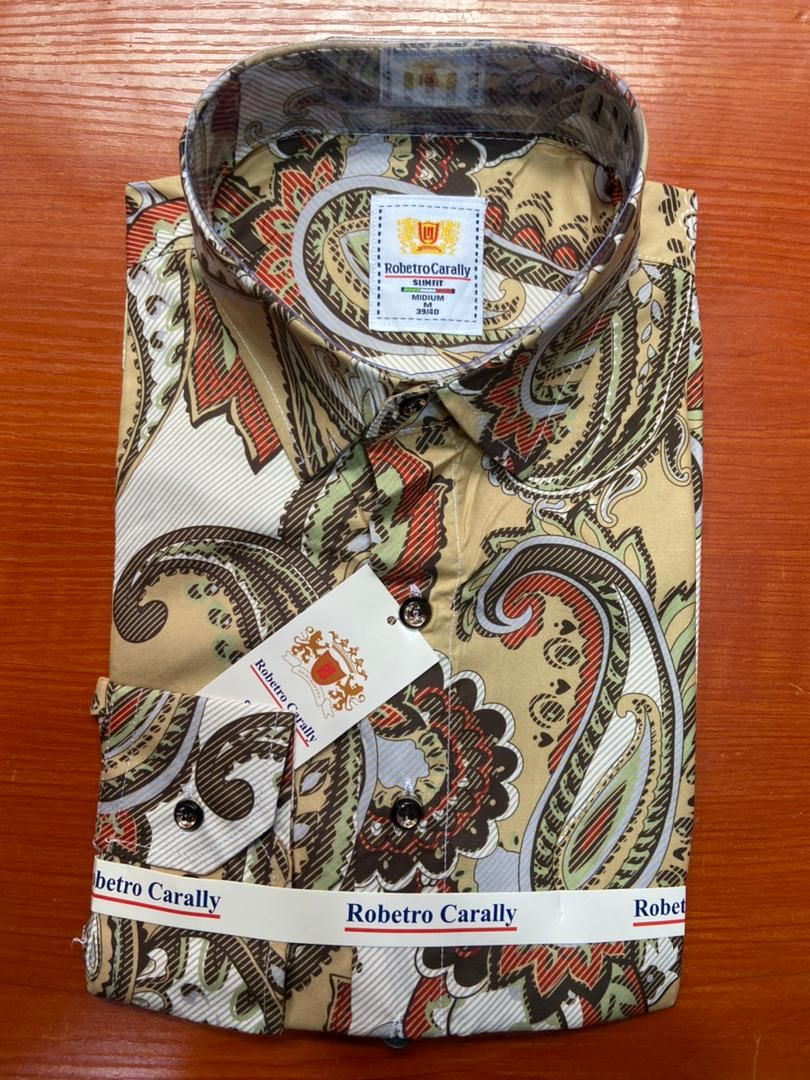 Men's Vintage Long Sleeve Shirt - Multi Colour