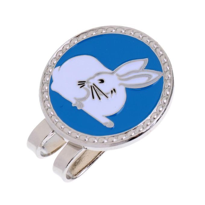 Chinese Zodiac Rabbit Golf Hat Clip With Removable Golf Ball Hare