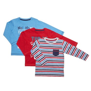 Toddler Rascal Long Sleeve Tops - Pack Of 3