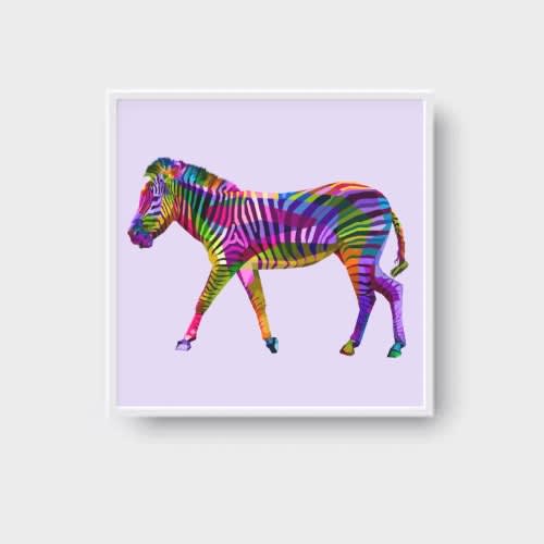 Wall Art Digital Print 30" By 30"-ready To Hang Plain White Glass Frame 2057