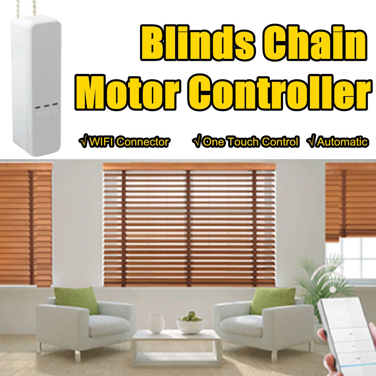 WIFI Smart Window Blinds Chain Motor Controller APP Control RC Automation Kit