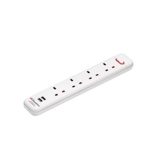 5 X Fit All Multi-socket With 2 Usb Outputs