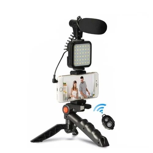 Video Making Vlogger Kits With Microphone - Led Fill Light - Tripod