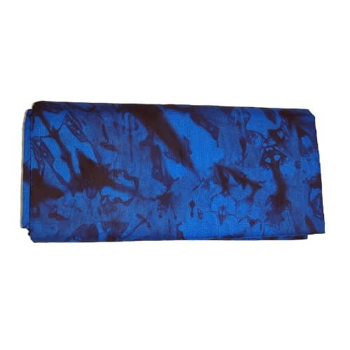 Adire Cotton Fabric Silk-touch Blue Ombre