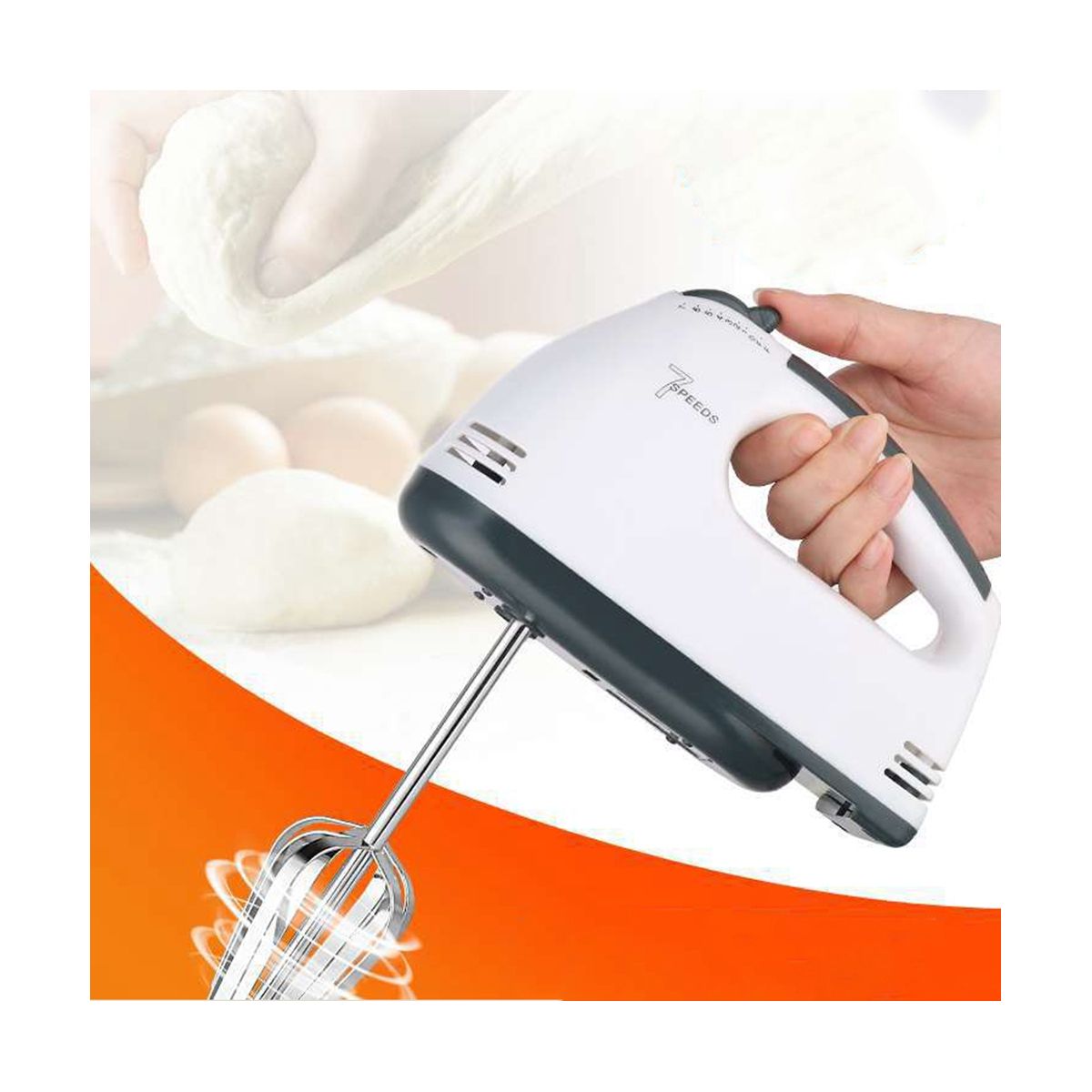 Electric Egg Beater Automatic Hand Mixer Blender 7 Gear Baking Whisks Whipped Cream Mixer Handheld Stirrer US Plug