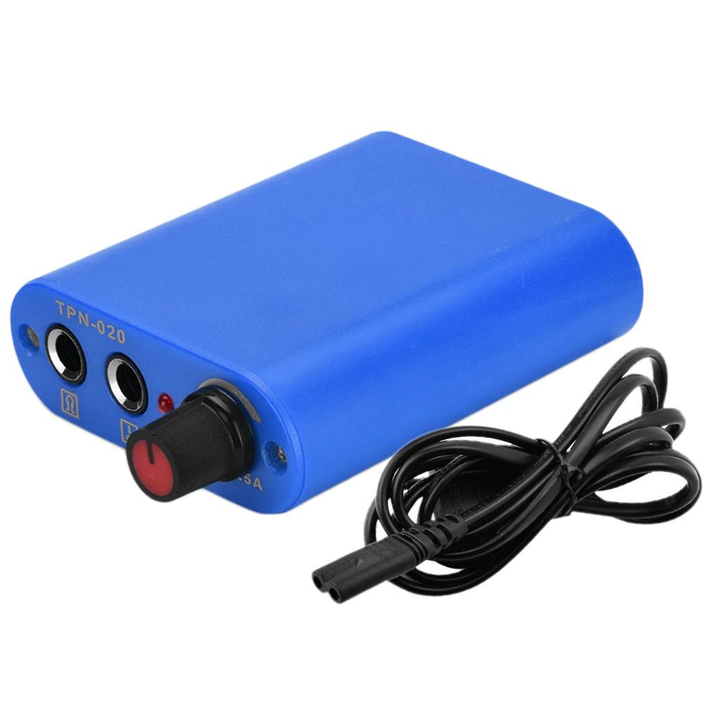 Portable Tattoo Machine Power Adapter With Power Cord Accessory Blue
