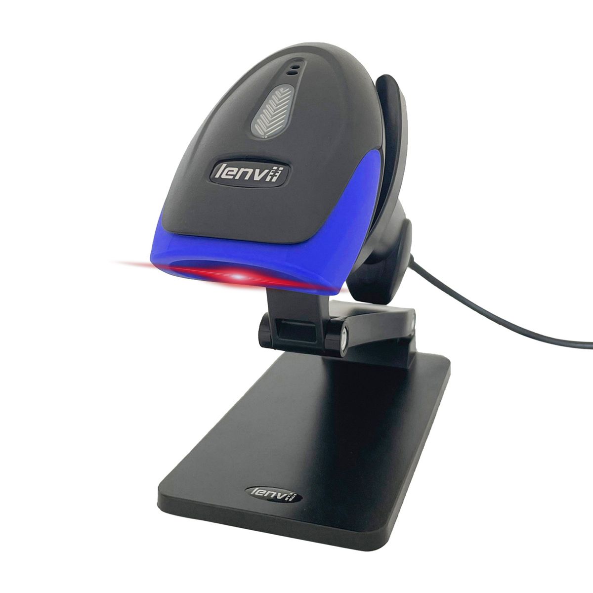 CW120 Hands-Free Wireless Barcode Scanner 2 In 1 Automatic Wired Barcode Scanner Handheld 1D Barcode Reader Rechargeable