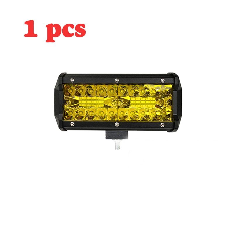 4 7 Inch Offroad Yellow LED Bar 12V 24V Yellow LED Light
