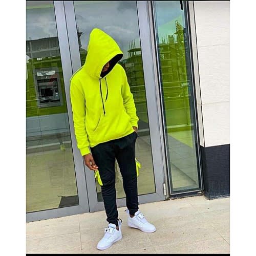 Neon Sweatshirt And Black Combat Joggers