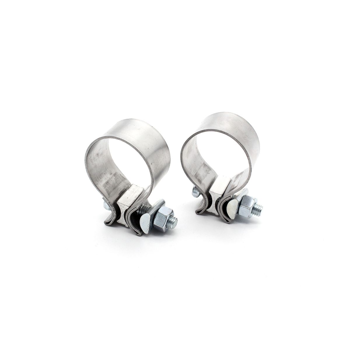 2pcs 2inch T409 Stainless Steel Narrow Band Muffler Exhaust