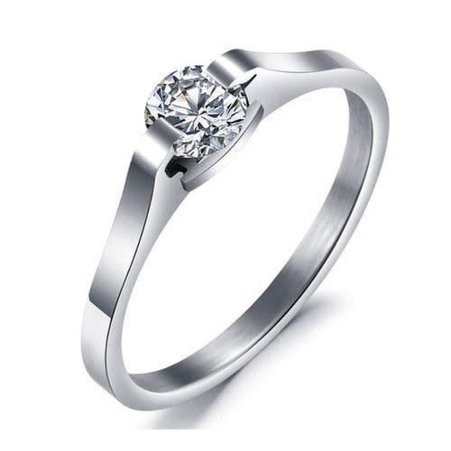 U.s Sterling Engagement Ring - Silver