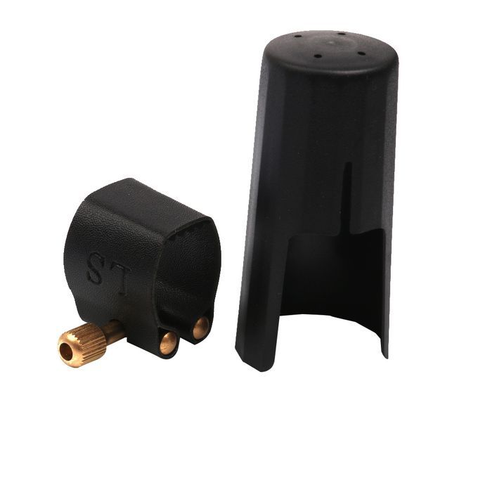 Leather Ligature Fastener And Plastic Cap For Clarinet Bakelite