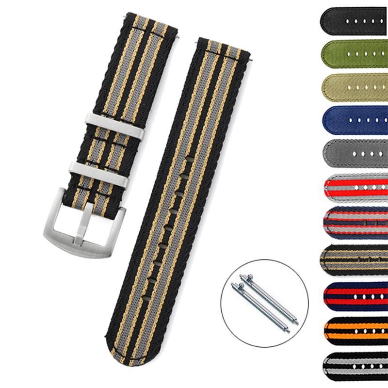 20mm 22mm nylon watch strap premium smooth soft nylon sport replacement band quick release universal canvas bracelet watchband