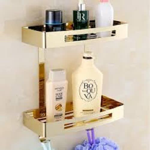 Bathroom Shelf- Gold