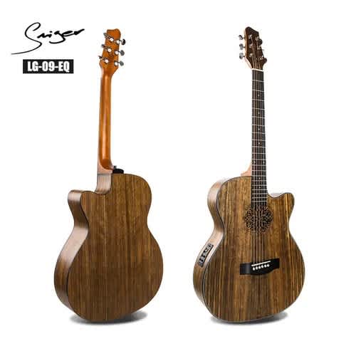 Smiger LG-09 EQ 40 Engraved Sound Hole Electro Acoustic Guitar