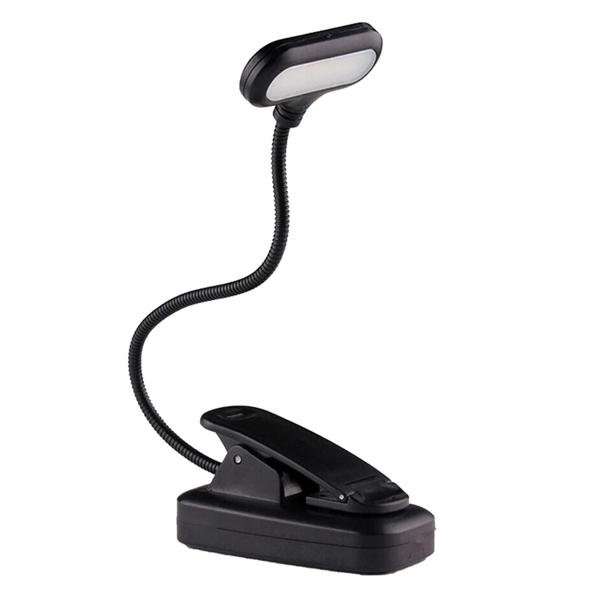 D C4.5V 5 LEDs Table Desk Reading Clamp Lamp Flexible Bendable Tube Design 3 * AAA Cell Powered for Home Daily Use Office Students