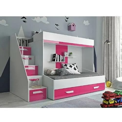 Bunk Bed With Drawers And Bookcase