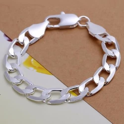 Unisex Brass Curb Chain Bracelet