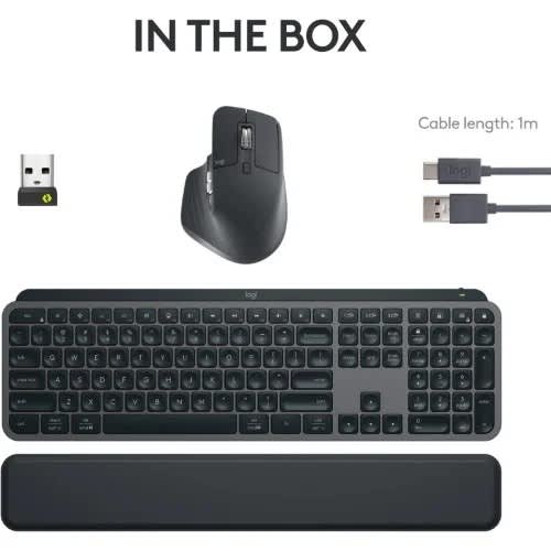 Mx Keys S Combo - Performance Wireless Keyboard And Mouse With Palm Rest