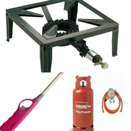 19kg Gas Cylinder, Gas Cooker, 5yards Hose & Free Lighter