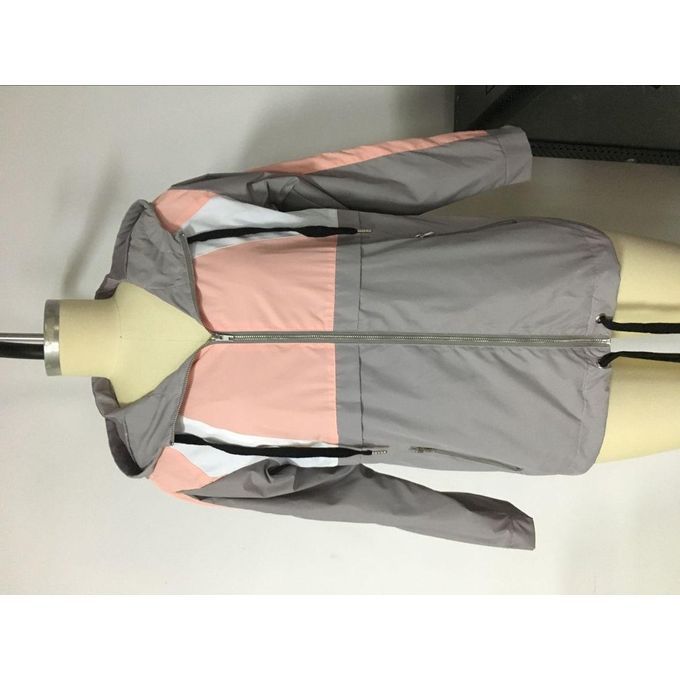 Women's Waterproof Raincoat Outdoor Hooded Rain Jacket Grey