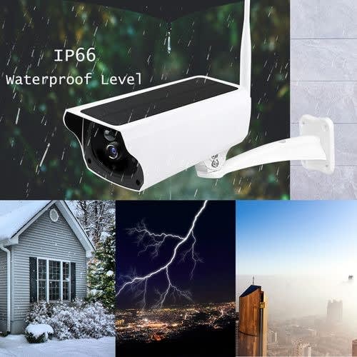Solar Wifi Ip Camera 1080p Hd Outdoor - White