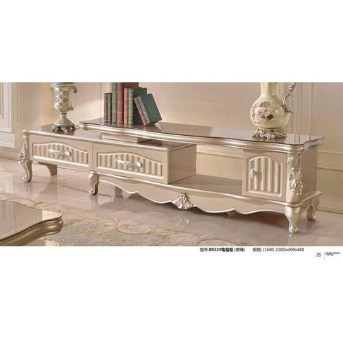 2021 Royal Design  Tv Stand With Double Drawers-Gold