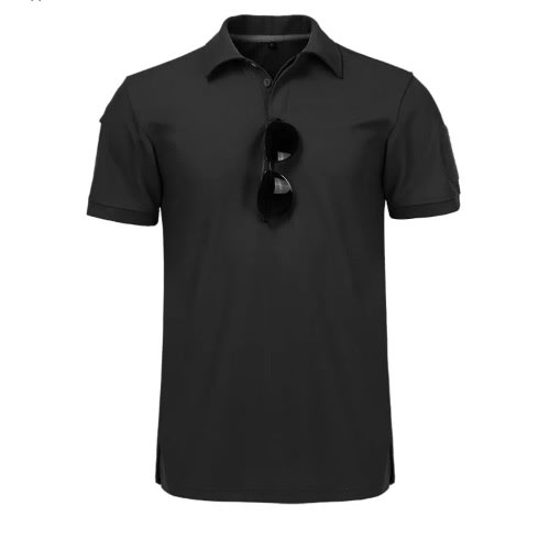 Men's Tactical Short Sleeve Blank Polo T Shirt.