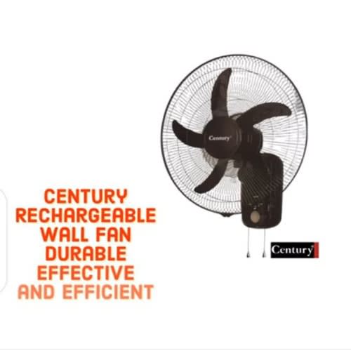 Rechargeable Wall Fan + Remote - 16 Inches - 20000Mah